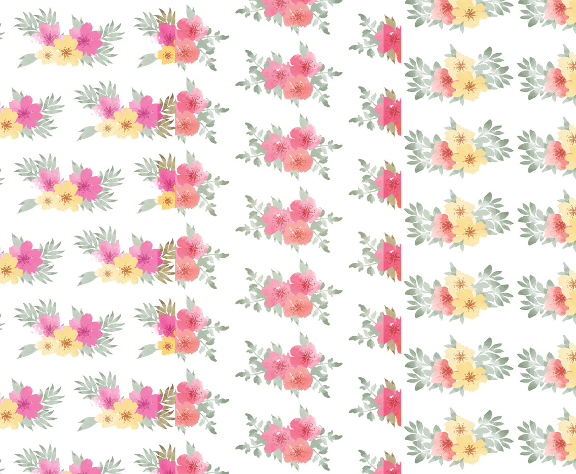 Vector Floral Leaf Pattern Set