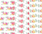 Vector Floral Leaf Pattern Set