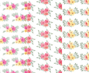 Vector Floral Leaf Pattern Set