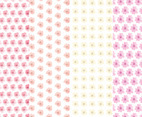 Cute Flower Vector Pattern Set