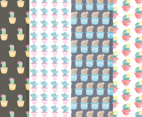Cactus Vector Pattern Set