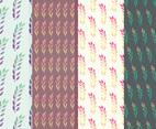 Colorful Branches Vector Pattern Set