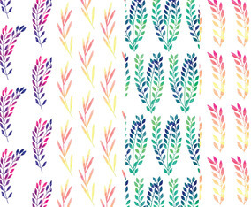 Rainbow Branch Vector Pattern Set