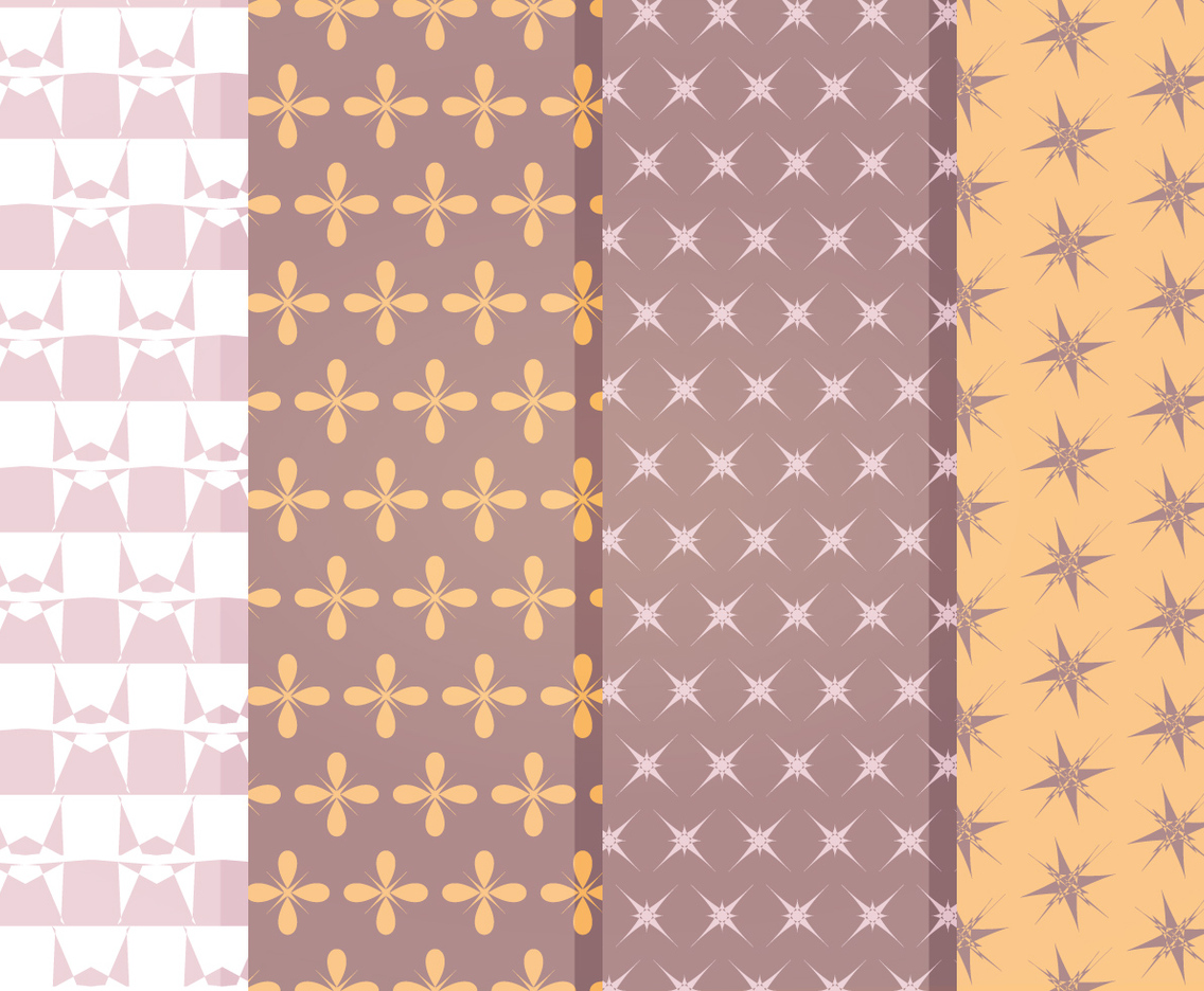 Vector Decorative Star Pattern Set