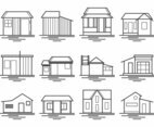 Shack And House Icon Vector Pack