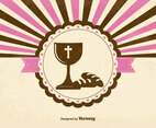 Retro Style Eucharist Illustration