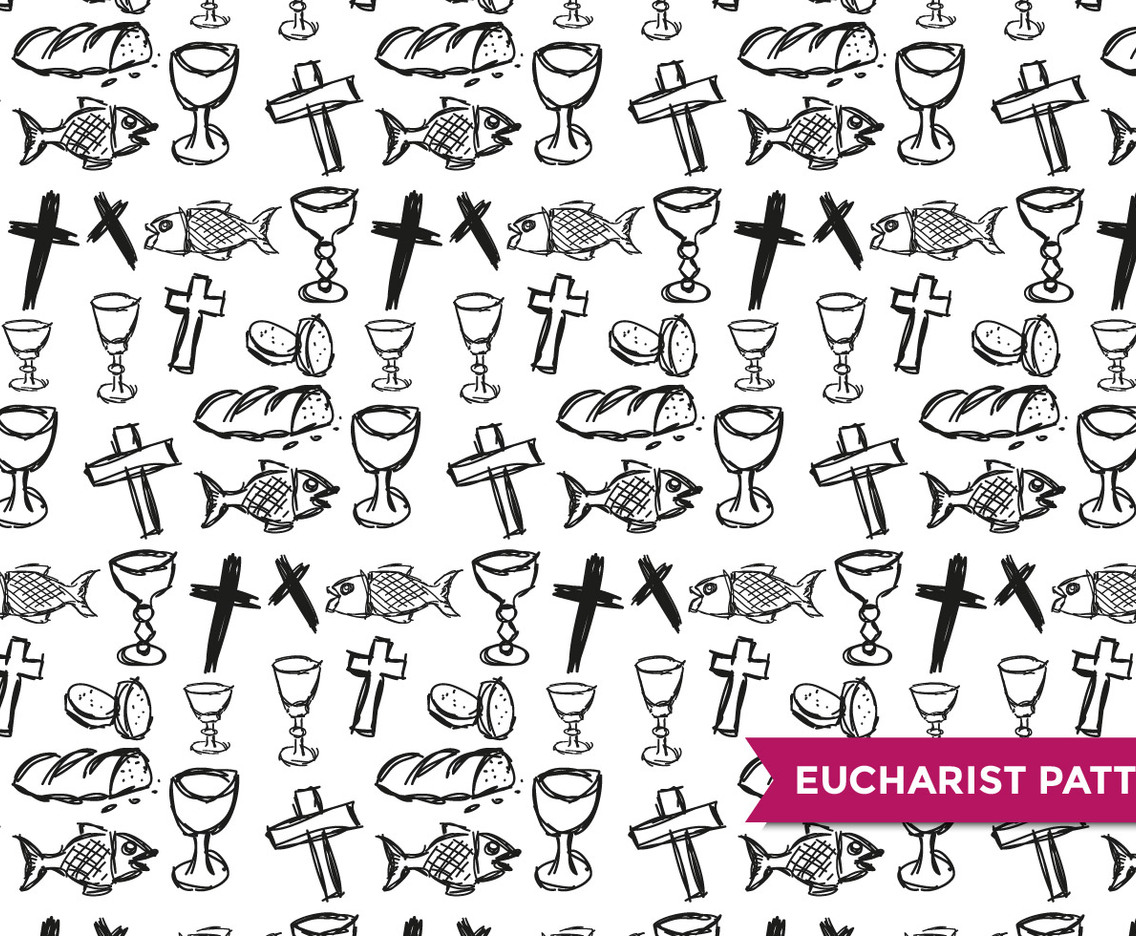 Eucharist Handrawn Pattern