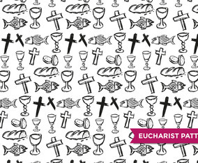 Eucharist Handrawn Pattern
