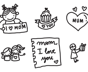 Love My Mom Badges