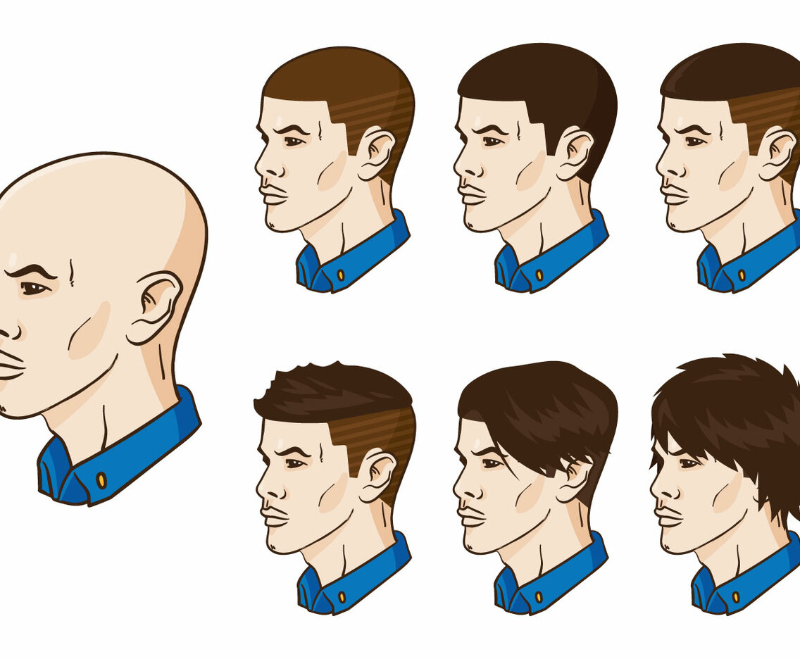 Vector Hair Grow Up
