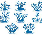 Set Of Water Splash Vector