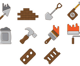 Set Of Bricklayer Tool