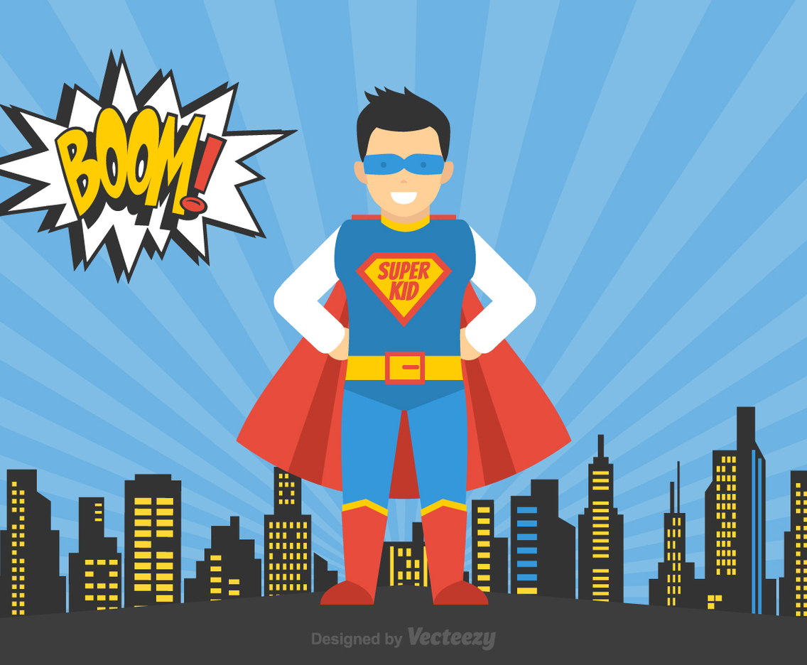 Free Vector Superhero Kid