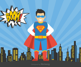 Free Vector Superhero Kid