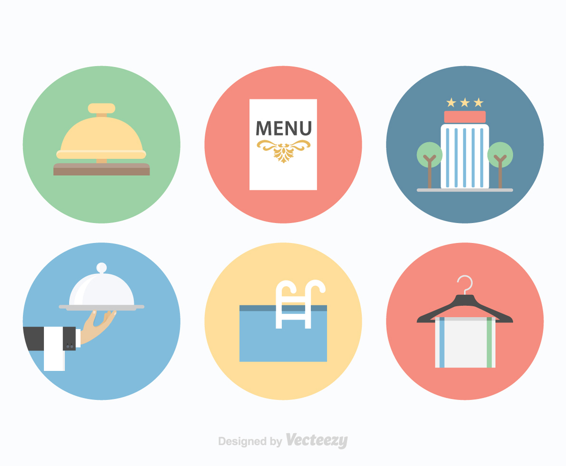 Free Hotel Services Vector Icons