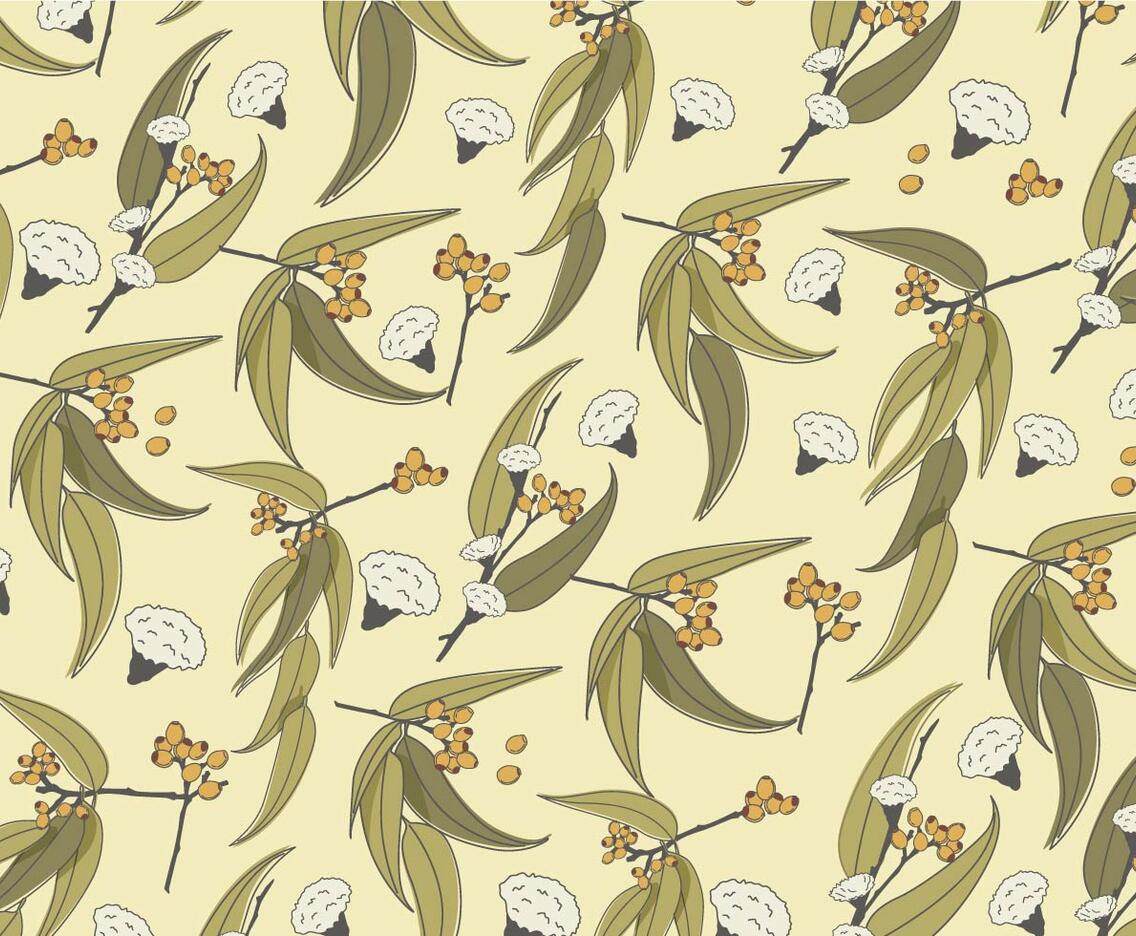 Eucalyptus Pattern Vector