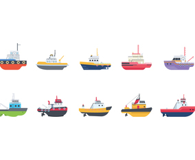 Free Tugboat Vectors