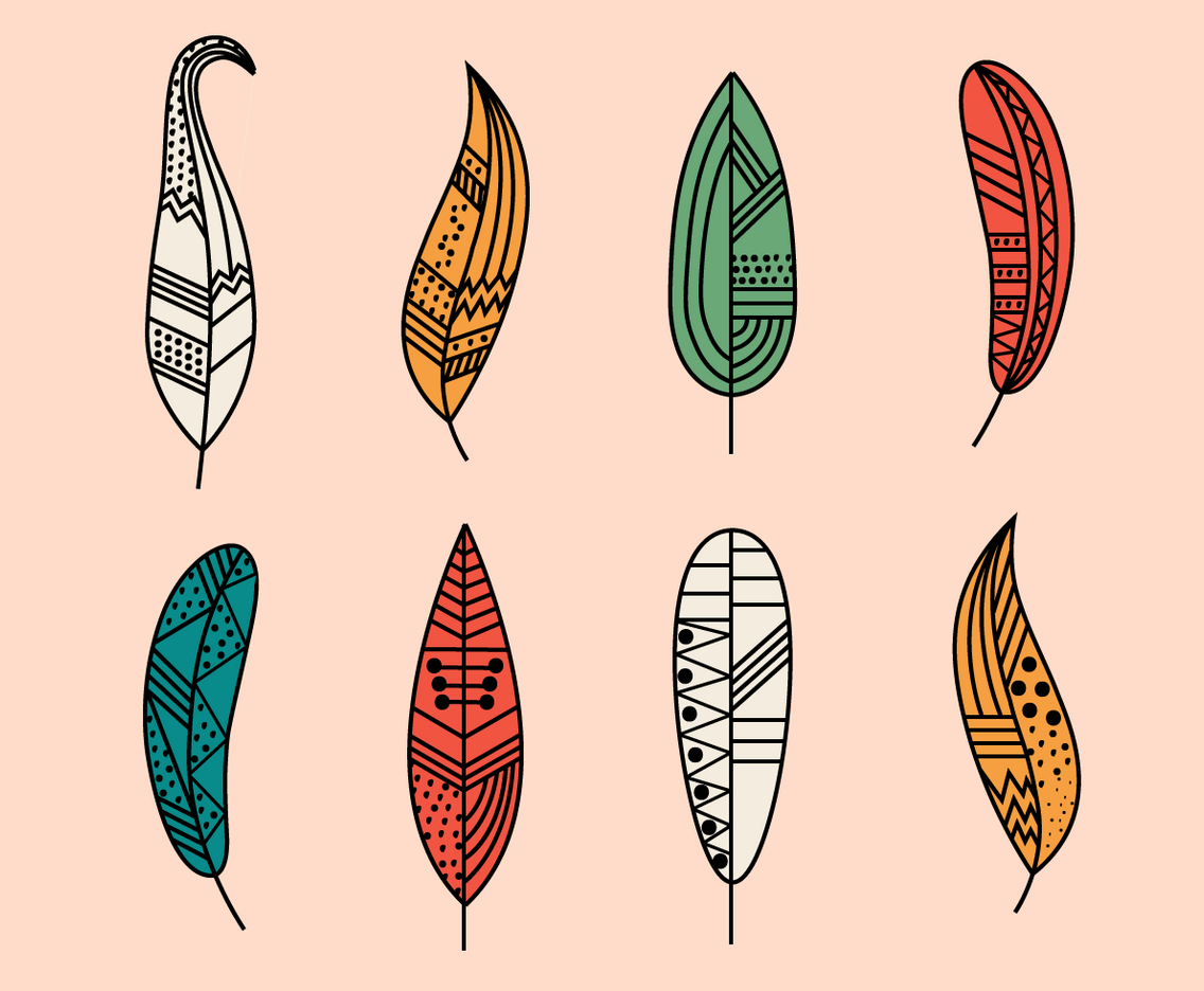 Free Hipster Feathers Vector