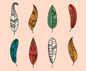 Free Hipster Feathers Vector