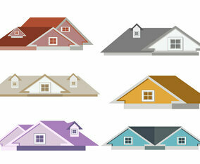 Isolated Rooftops Vector