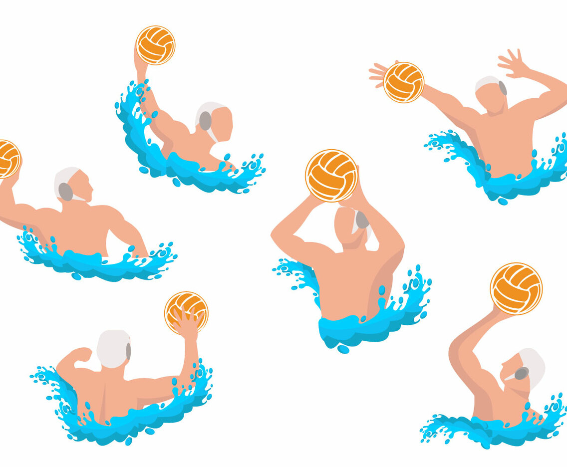 Water Polo Athletes Vector