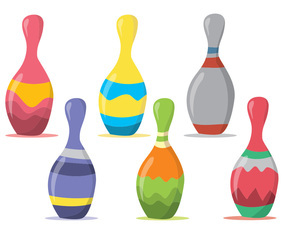 Bowling Pin Vector Set