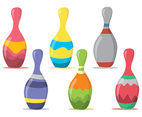 Bowling Pin Vector Set