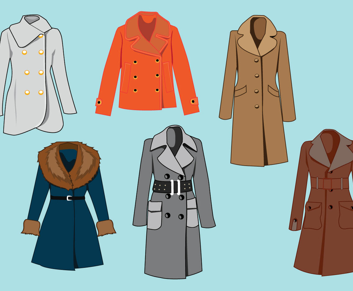 Elegant Winter Coat Vector