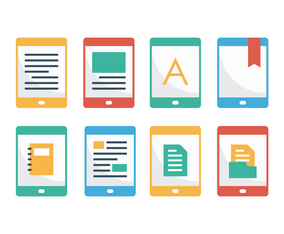 Free E-Reader Flat Icons