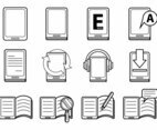 E-Book And E-Reader Icon Vector