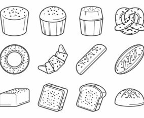 Hand Drawn Appetizers Collection Vector | FreeVectors