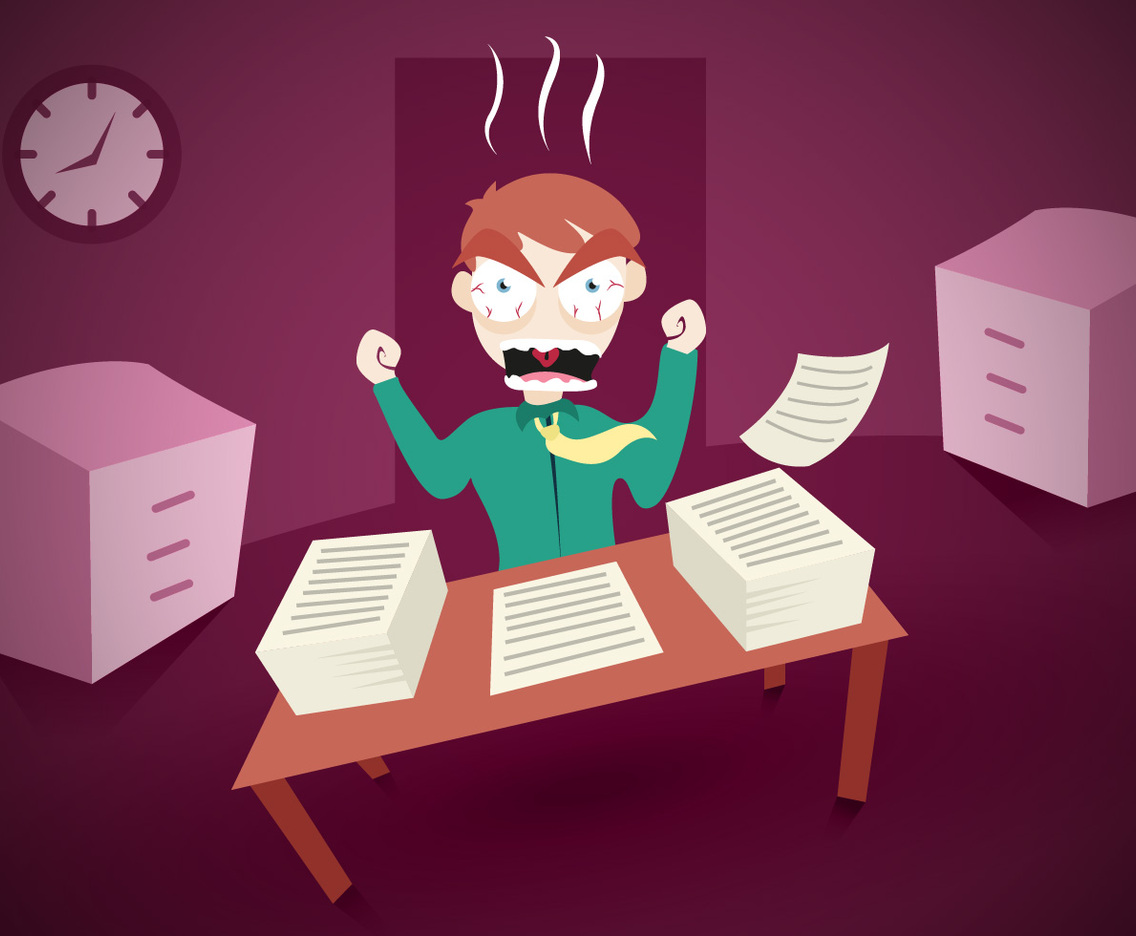 Burnout Work Office Vector