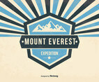 Mount Everest Retro Illustration