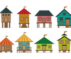 Set Of Shack Vector