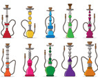 Set Of Nargile Vector