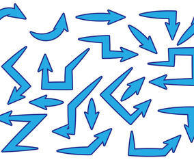 Free Blue Flechas Vector