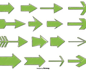 Hand Drawn Sketchy Arrow Set