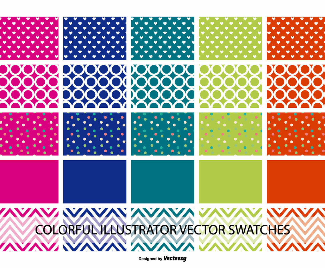Assorted Illustrator Color and Pattern Swatches