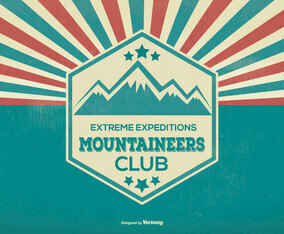 Mountaineer Explorer Retro Illustration