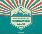 Mountaineer Explorer Retro Illustration