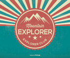 Mountain Explorer Retro Illustration