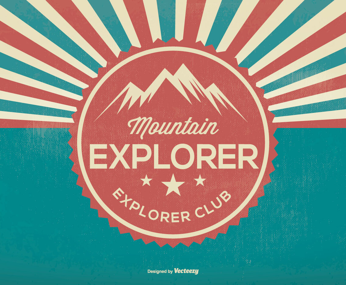 Mountain Explorer Retro Illustration
