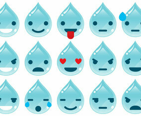 Drop Water Emoticons