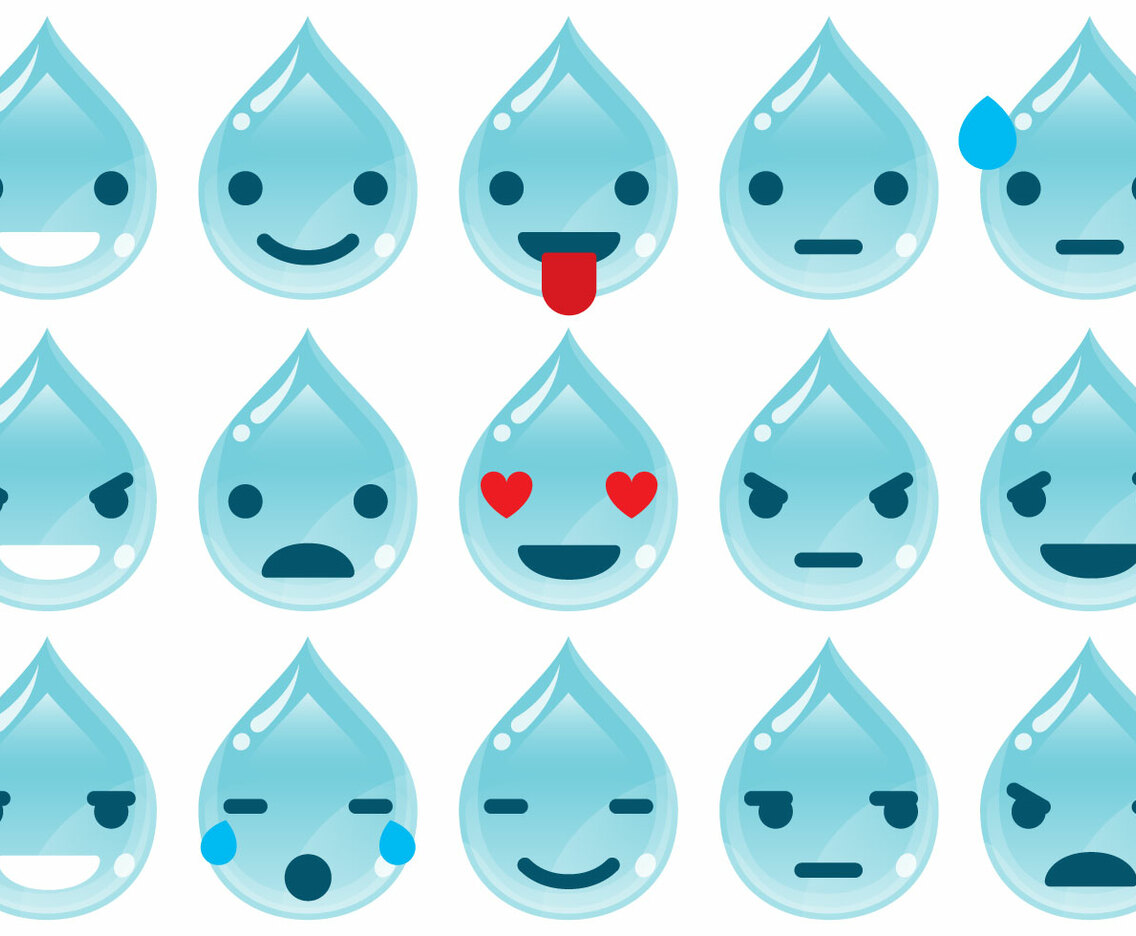 Drop Water Emoticons