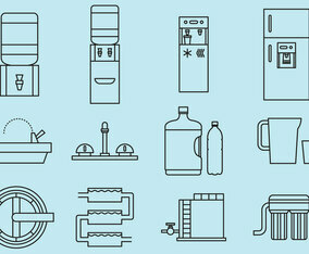 Drinking Water Icons