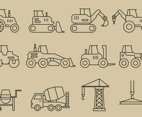 Construction Vehicles Icons