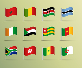 Africa Flags Vector Free