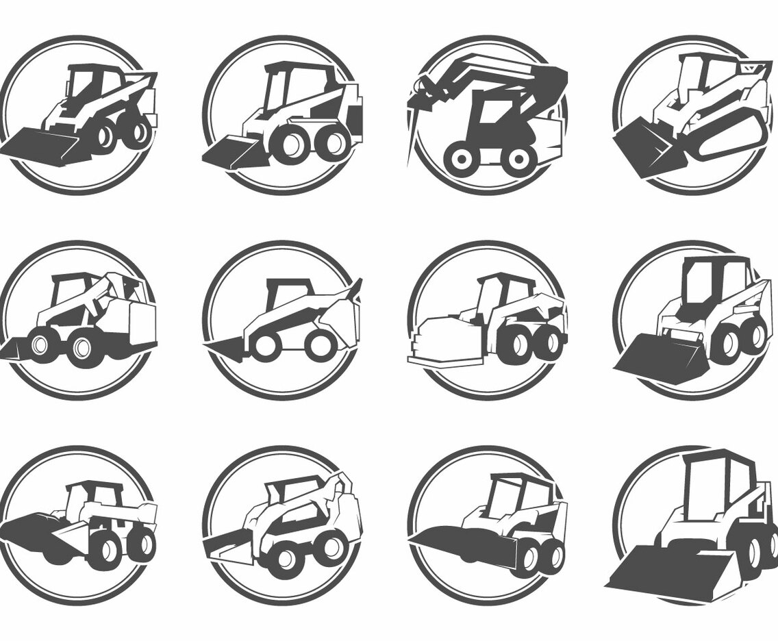 Skid Steer Logo Vector