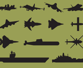 Aircraft Carrier Silhouettes