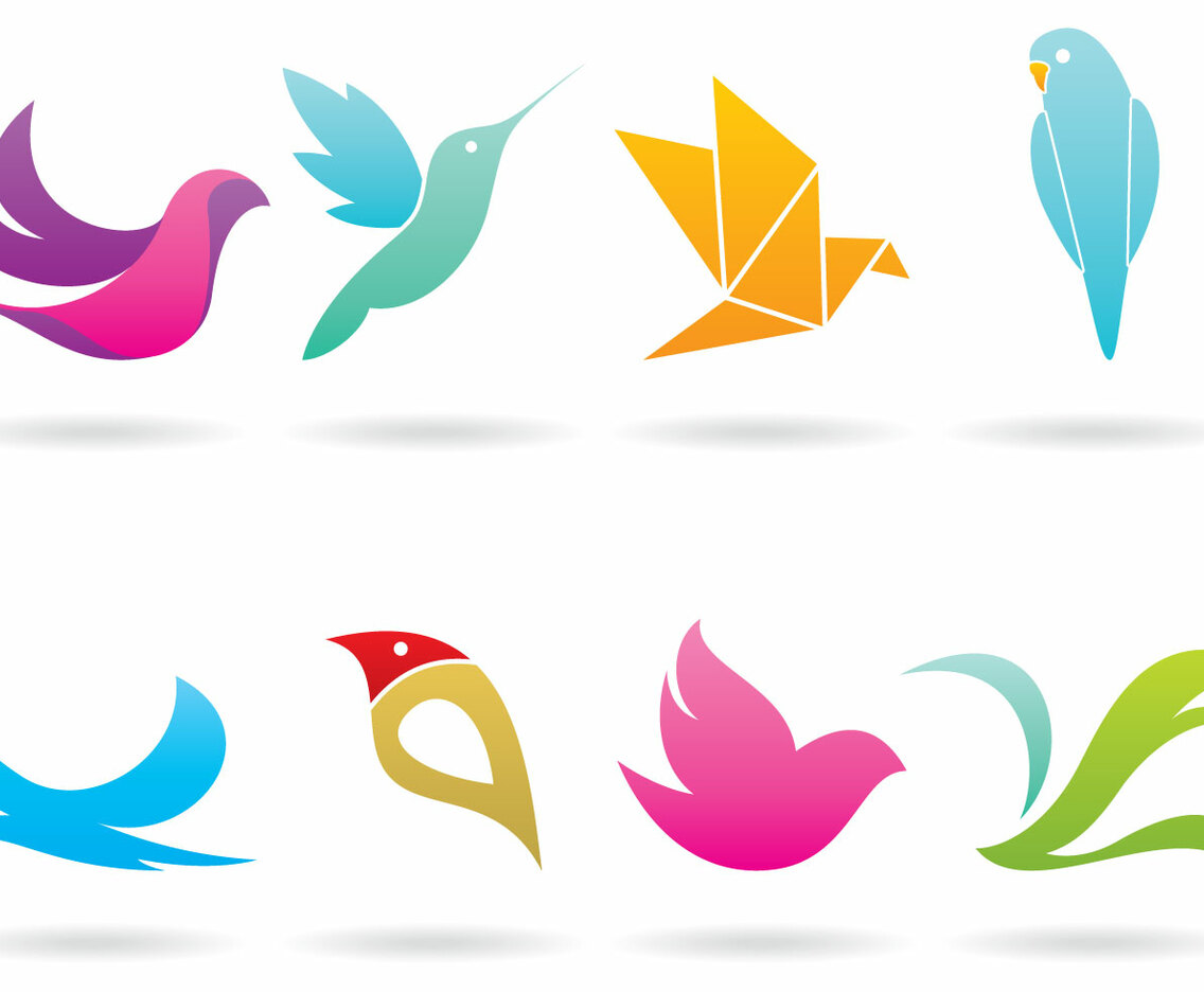 Colorful Bird Logo Vectors